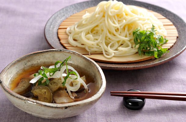 茄子と豚肉のあったかつけ麺